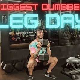 Leg Day - Biggest Dumbbell In The Gym!